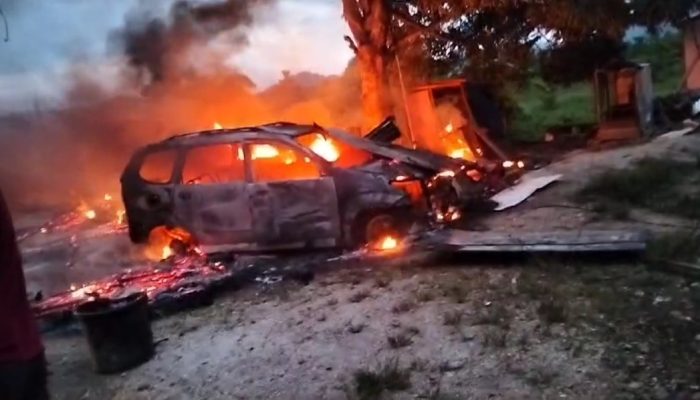 Sebuah Mobil di Morut Meledak Usai Tabrak Toko Sembako