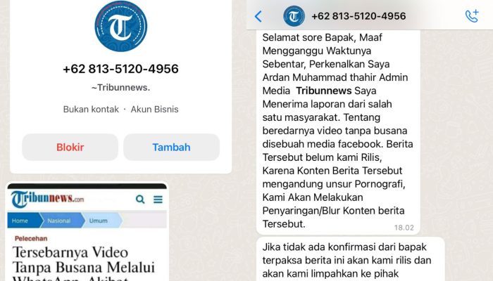 Seorang Pria di Donggala Jadi Korban Pemerasan, Pelaku Minta Uang Jutaan dan Ngaku Oknum Admin Tribunnews