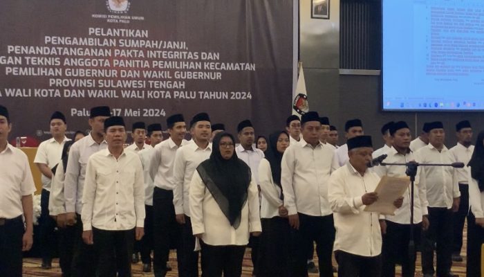 Resmi Dilantik KPU, Berikut Daftar Nama PPK Pilkada 2024 di Kota Palu