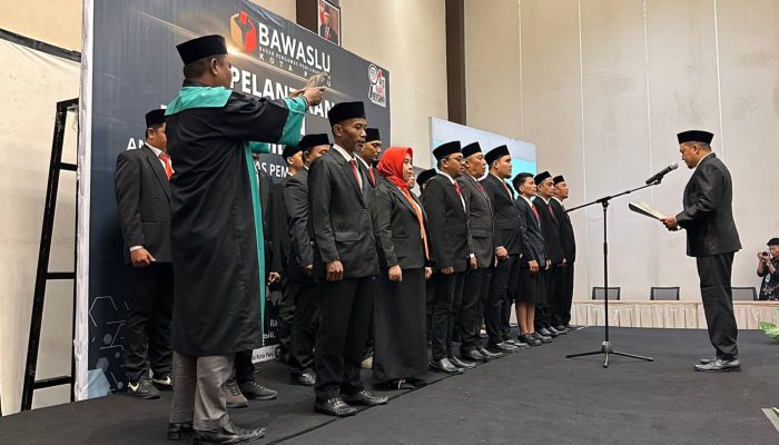 24 Panwascam di Kota Palu Resmi Dilantik, Ketua Bawaslu Harap Jaga Integritas dan Independen
