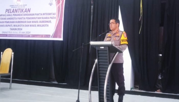 Pesan Wakapolres Touna Saat Hadiri Pelantikan PPS Pilkada 2024