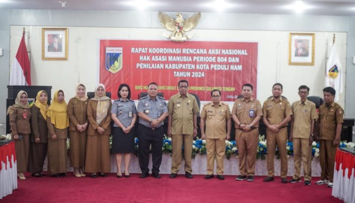 Asisten Pemprov Sulteng Buka Rakor Rencana Aksi Nasional HAM dan Penilaian Kabupaten/Kota Peduli HAM 2024