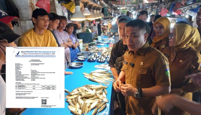 BPOM Palu Rilis Uji Sample Ikan di Pasar Masomba, Bebas dari Formalin