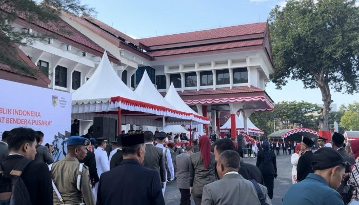 Suasana Terkini Sebelum Upacara HUT RI ke-79 di Kantor Wali Kota Palu