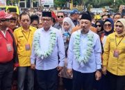 Ribuan Simpatisan Antar Jeffisa Putra Amrullah dan Ruben Hehi Mendaftar di KPU Morut