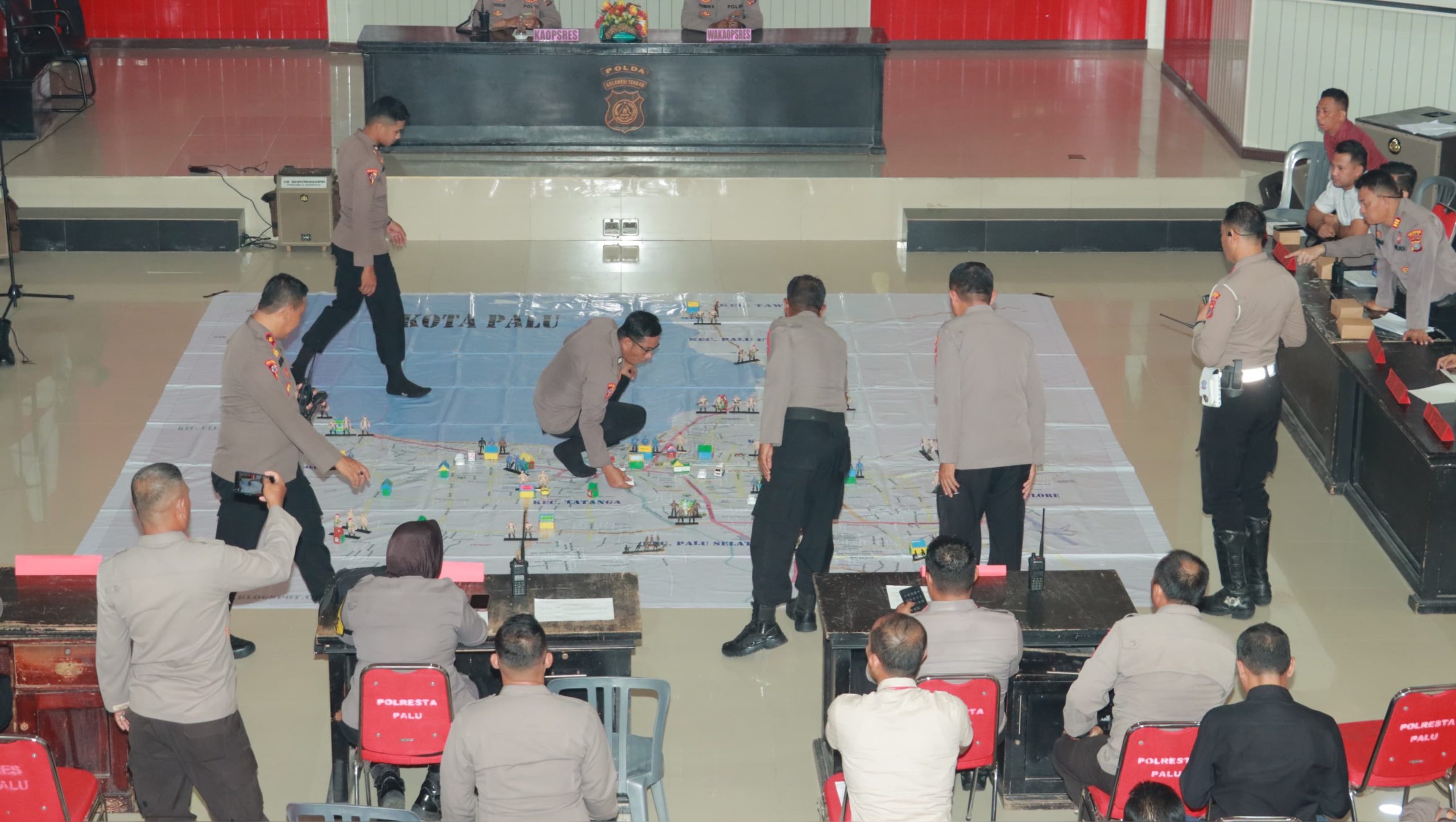 Polresta Palu Gelar Gladi Posko dan Tactical Floor Game, Upaya Tingkatkan Kesiapan Personel Jelang Pilkada 2024