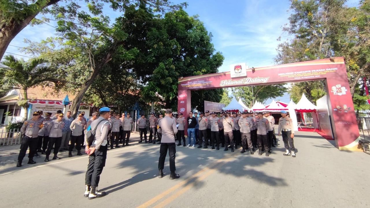 Polresta Palu Terjunkan 203 Personel Jelang Pengundian Nomor Urut Paslon