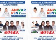 Lapangan Obor Sigi Jadi Titik ke-30 Deklarasi Anwar Hafid dan Reny Lamadjido Jelang Pilkada 2024, Dimeriahkan Grup Band Armada