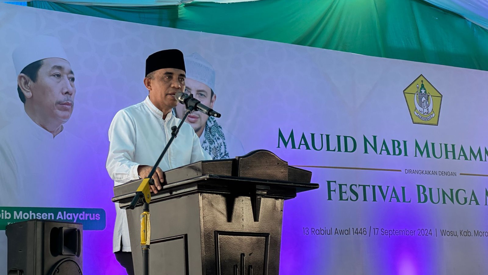 Peringatan Maulid Nabi di Pesantren Alkhairaat Morowali, Anwar Hafid Ajak Warga Berpolitik dengan Riang Gembira