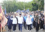 Parade Budaya Burung Maleo Sambut Anwar Hafid dan Reny Lamadjido di Stadion Kilongan Permai Banggai