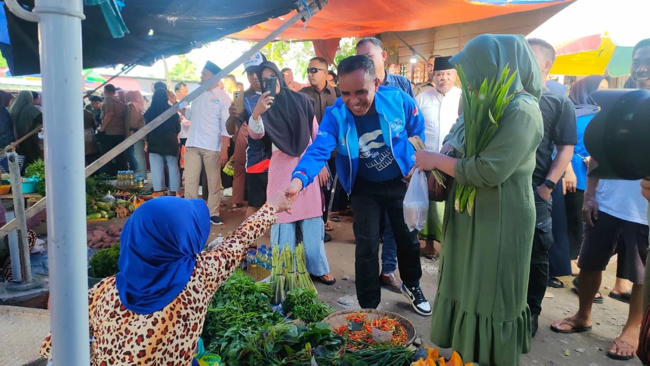 Anwar Hafid Blusukan di Pasar Sentral Parigi, Program Berani Murah Jadi Solusi