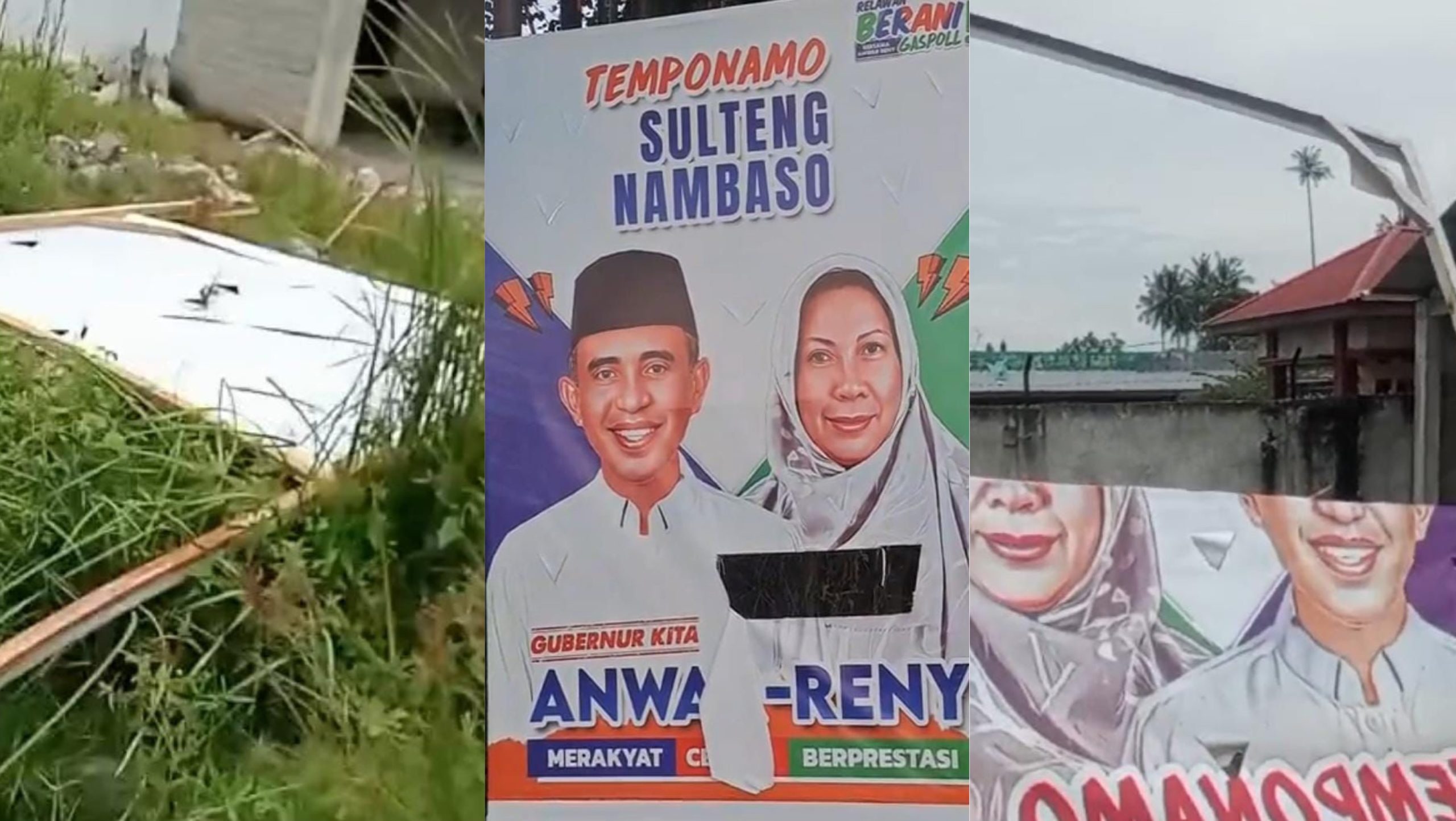 Baliho Anwar Hafid dan Reny Lamadjido Dirusak, Relawan BERANI Duga Ada yang Merasa Terancam