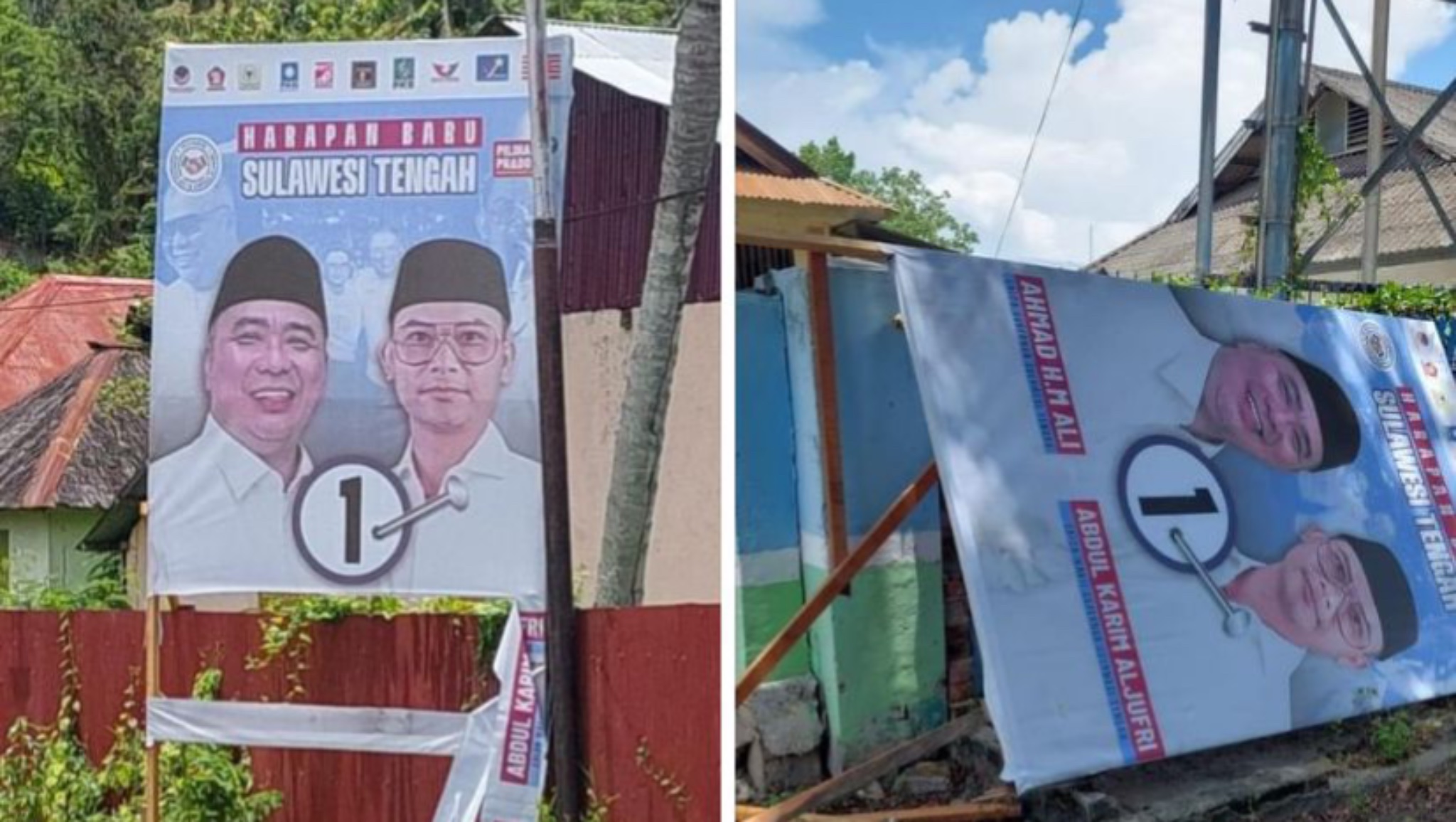 Baliho Dirusak, Ahmad Ali Imbau Relawan dan Pendukung Tidak Terprovokasi dan Minta Perbaiki Baliho Kandidat Lain Jika Rusak