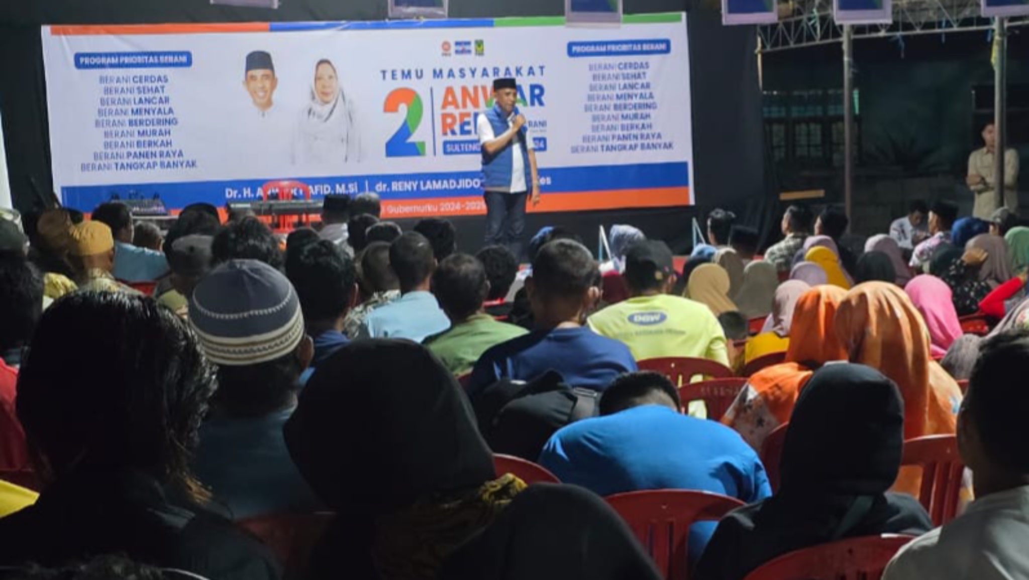 Kampanye Anwar Hafid di Desa Taopa Parimo, Ajak Masyarakat Tak Sebarkan Hoaks