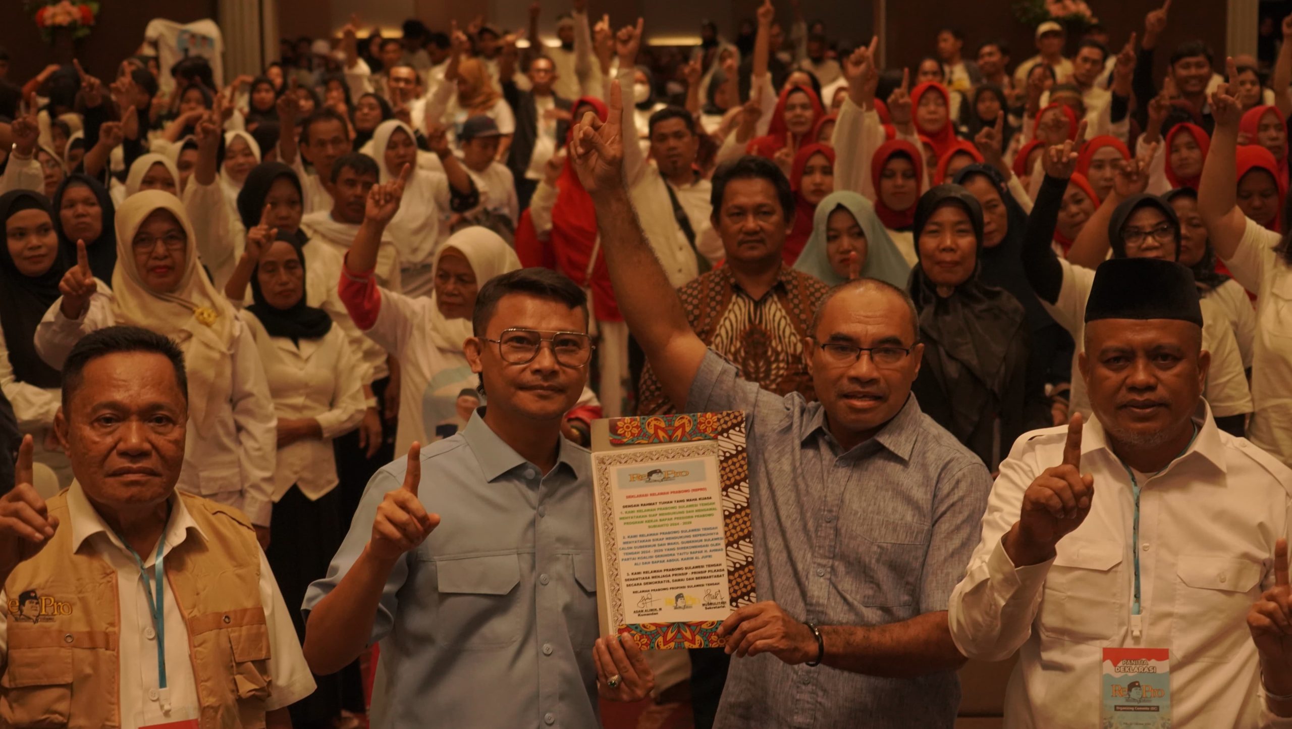 Abdul Karim Aljufri Hadiri Deklarasi Re Pro Sulteng, Sebut Rekomendasi Prabowo Subianto Maju Pilkada 2024