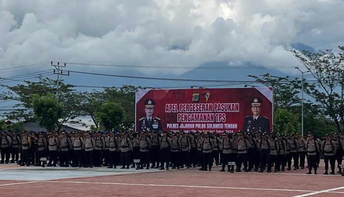 Polda Sulteng Apel Pergeseran Pasukan Pengamanan 5.496 TPS, Libatkan 9.462 Personel di Pilkada 2024
