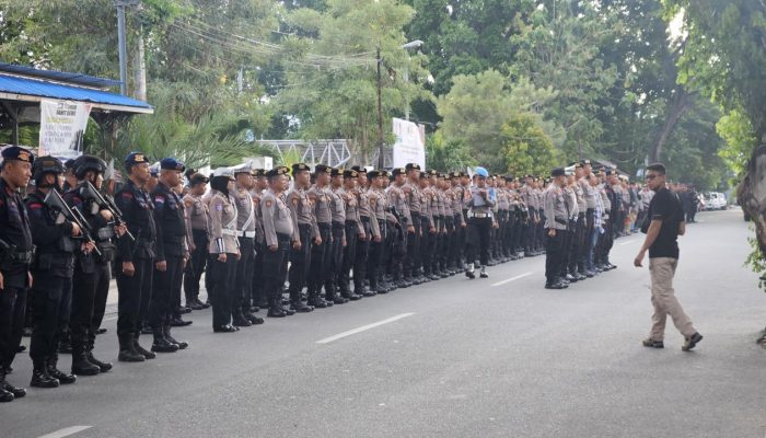 350 Personel Polda Sulteng Amankan Demo Aliansi Mahasiswa di Kantor KPU Hari Ini