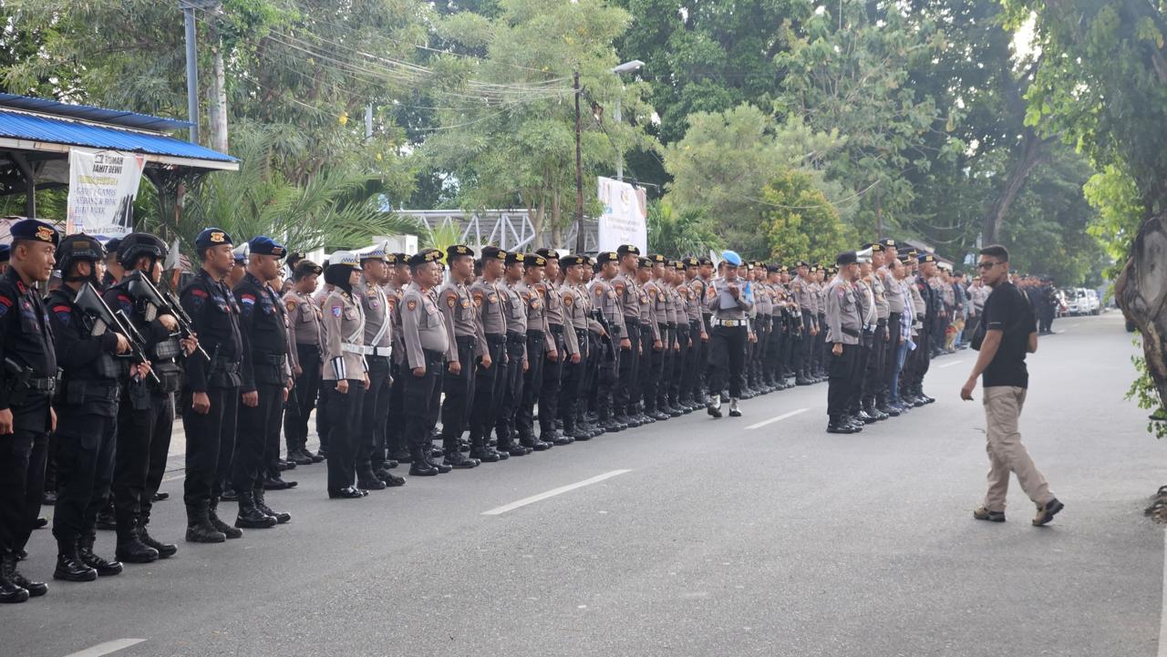 350 Personel Polda Sulteng Amankan Demo Aliansi Mahasiswa di Kantor KPU Hari Ini