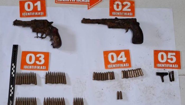 Warga Temukan Senjata Api Rakitan dan Amunisi di Aliran Sungai Alitupu Poso