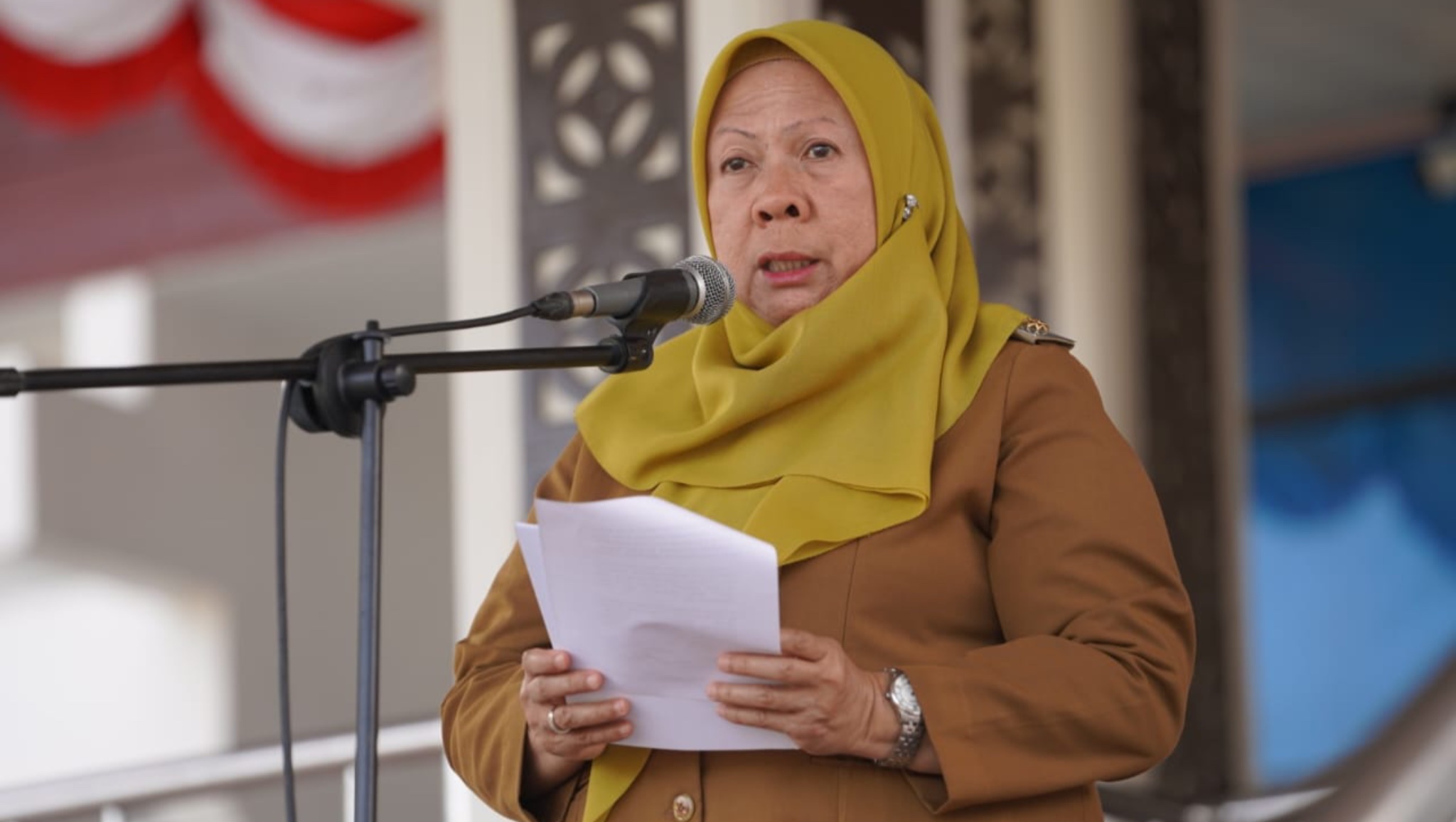 Reny Lamadjido Resmi Lepas Kafilah Kota Palu untuk Festival Seni dan Qasidah Nasional di Morut