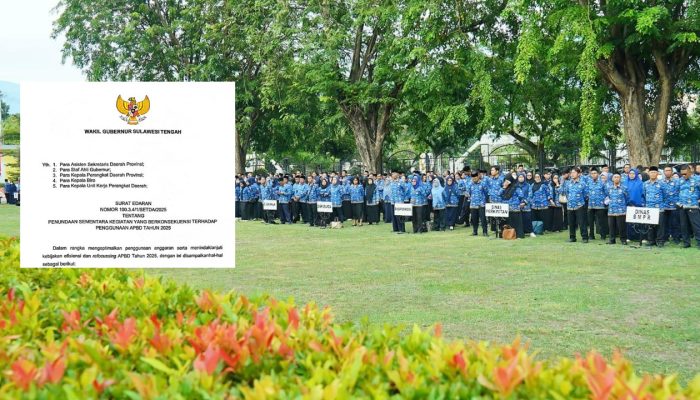 Pemprov Sulteng Keluarkan Surat Edaran Penundaan Perjalanan Dinas Buntut Efisiensi Anggaran