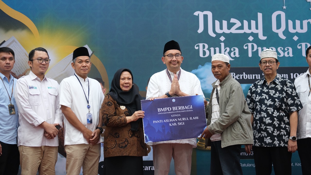 Berbagi Kebaikan Ramadhan, BMPD Sulteng Santuni 4 Panti Asuhan di Palu dan Sigi