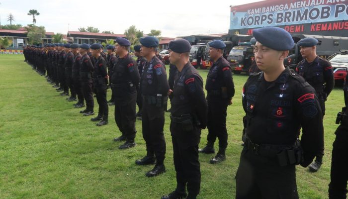 Pengamanan PSU Pilkada Banggai, Dansat Brimob Ingatkan Personel Disiplin saat Bertugas