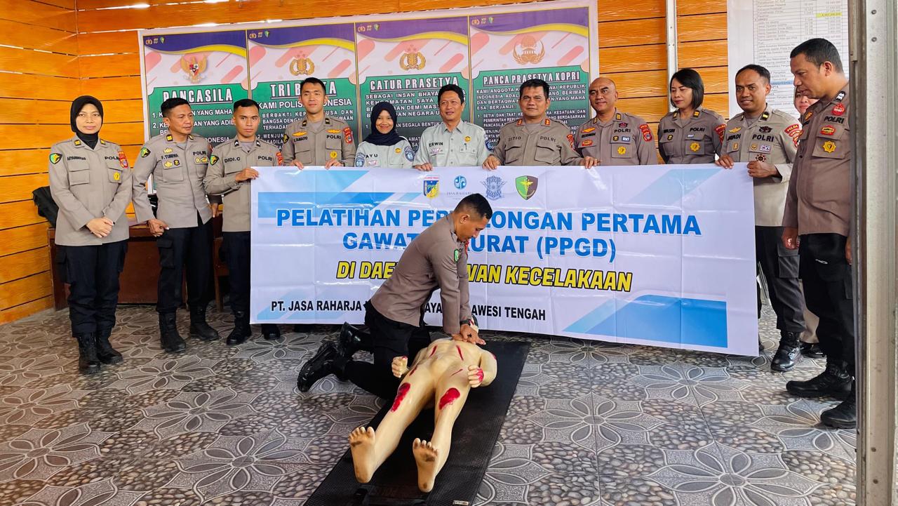 Jasa Raharja Gandeng Biddokes Polda Sulteng Gelar PPGD, Tekan Fatalitas Kecelakaan