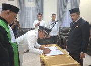 Bupati Morowali Iksan Baharuddin Lantik Fauzi Jadi Pj Kades Laroue