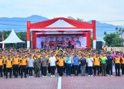 Polda Sulteng Gelar Olahraga Bersama Jelang HUT Bhayangkara ke-79, Berhadiah Paket Umrah Gratis