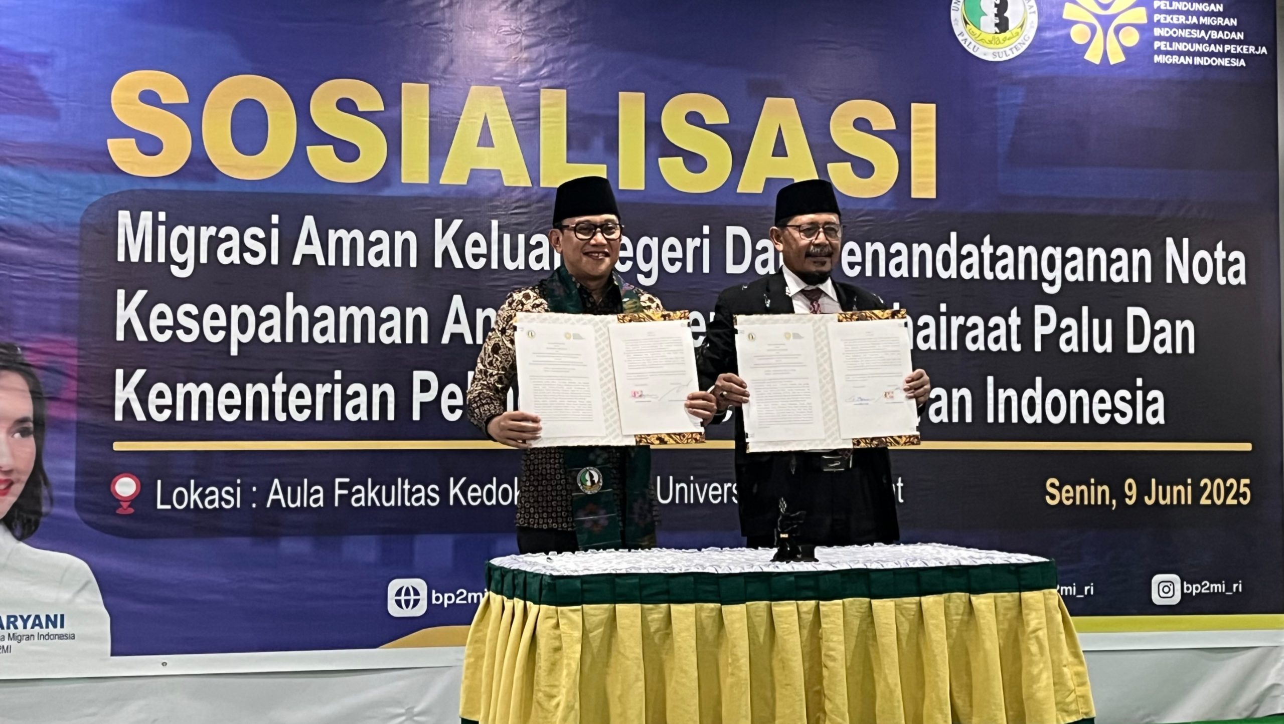Kementerian P2MI dan Unisa Palu Teken Kerja Sama Penuhi 1,7 Juta Lowongan Pekerja Migran
