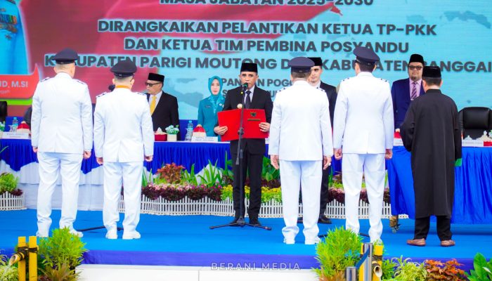 Gubernur Anwar Hafid Resmi Lantik Bupati-Wakil Bupati Parimo dan Banggai, Harap Kolaborasi Jalankan 9 Program Berani