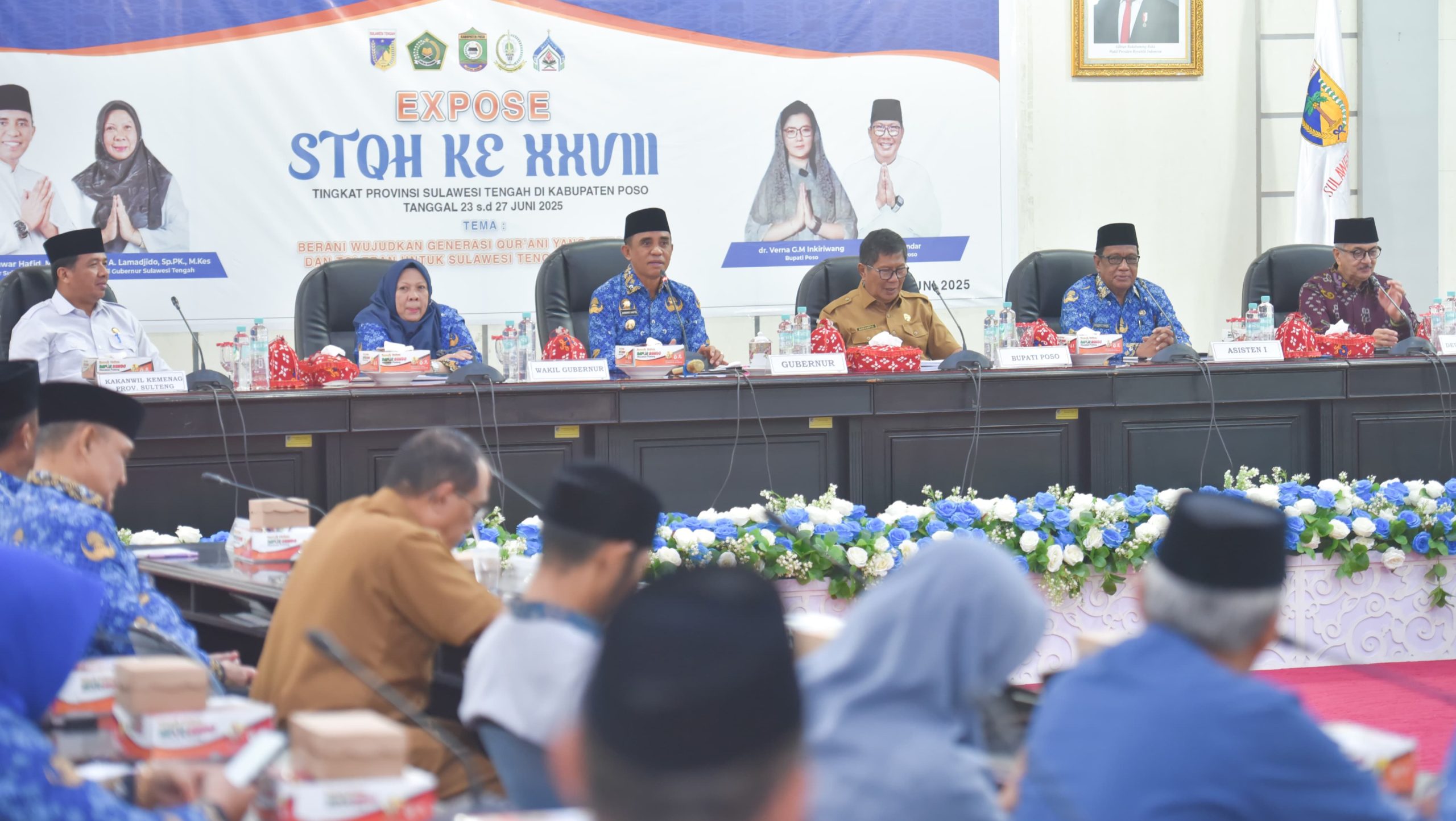 Gubernur Sulteng Anwar Hafid Pimpin Rapat Persiapan STQH XXVIII Tingkat Provinsi, Wakil Bupati Poso Sebut Persiapan Capai 90 Persen