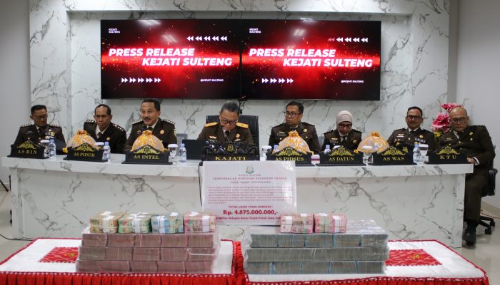 Kejati Sulteng Selamatkan Uang Negara Sebesar Rp 4,8 Miliar Periode Januari-Agustus 2025, Berikut Rinciannya!
