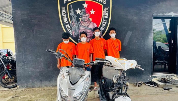 Ditreskrimum Polda Sulteng Bongkar Sindikat Curanmor, Empat Pelaku Ditangkap