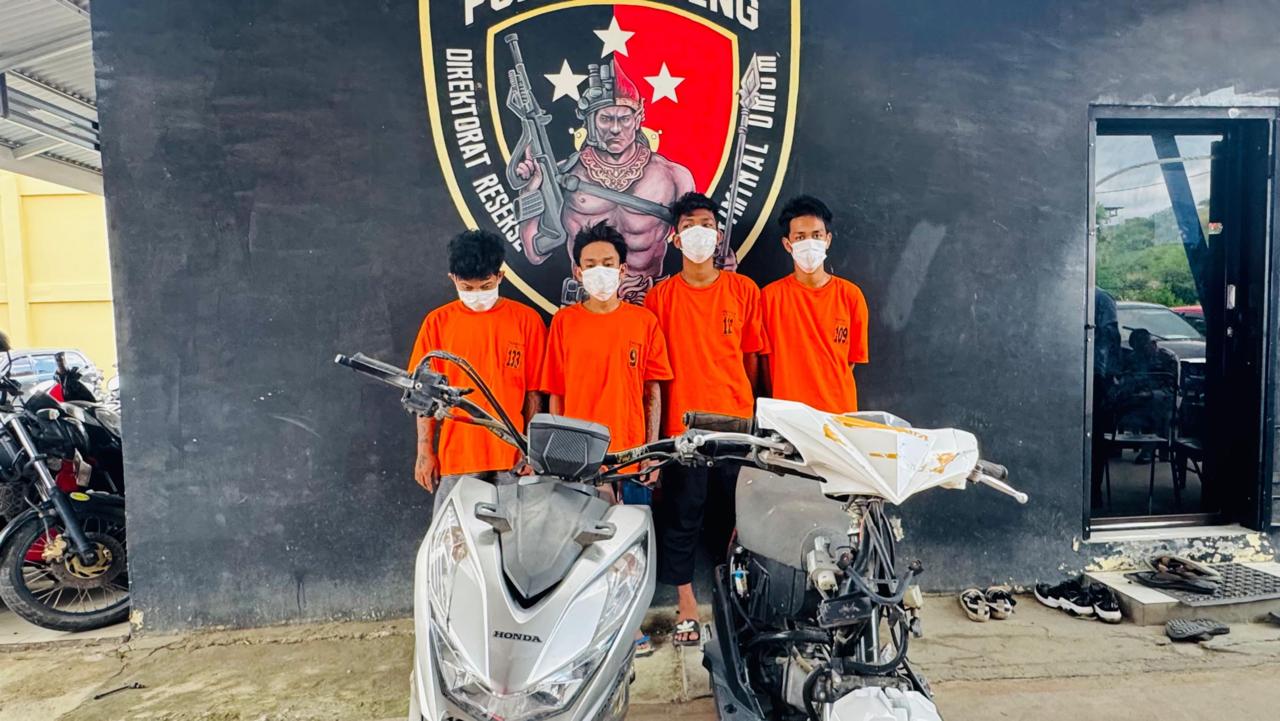 Ditreskrimum Polda Sulteng Bongkar Sindikat Curanmor, Empat Pelaku Ditangkap