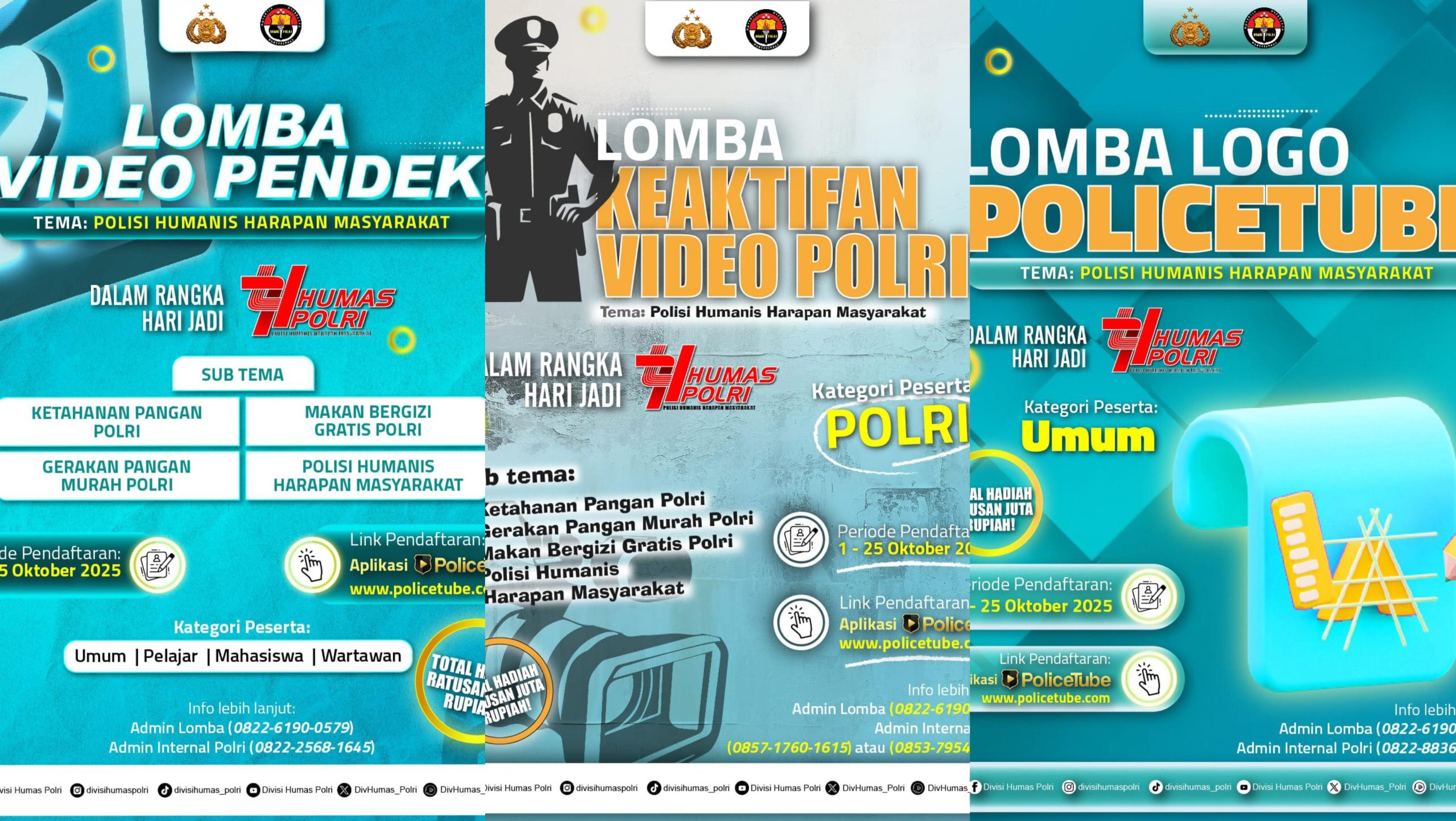 Jelang HUT Humas Polri ke-74, Polda Sulteng Gelar Lomba Video Pendek dan Desain Logo PoliceTube