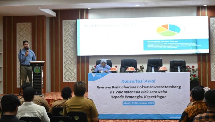 PT Vale Mulai Konsultasi Awal Pembaharuan Dokumen Pascatambang Blok Sorowako, Libatkan Pemangku Kepentingan Luwu Timur