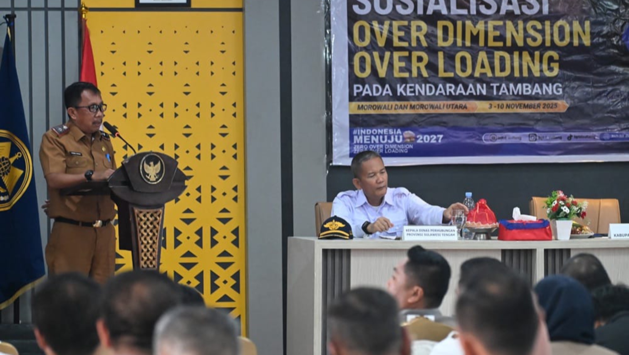 Sekda Morowali Yusman Mahbub Resmi Buka Sosialisasi ODOL Kendaraan Tambang