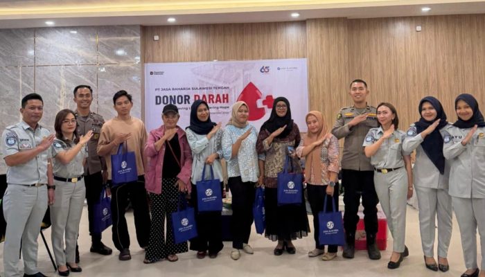 Peringati HUT Ke-65, Jasa Raharja Sulteng Gelar Donor Darah dan Bakti Sosial