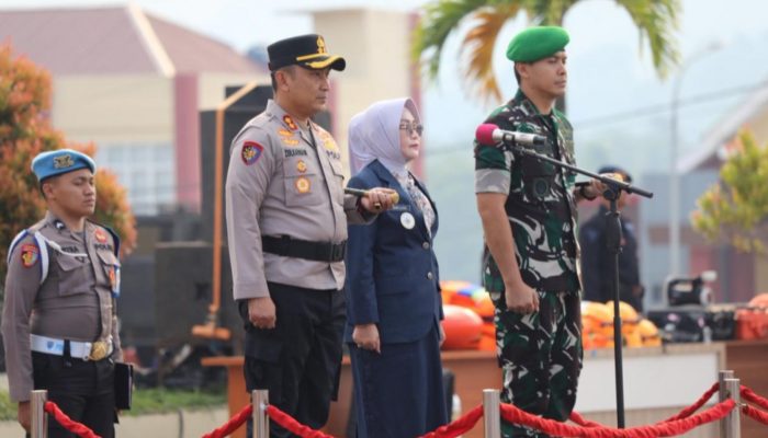 Wabup Morowali Iriane Iliyas Pimpin Apel Gelar Pasukan Operasi Lilin Tinombala 2025