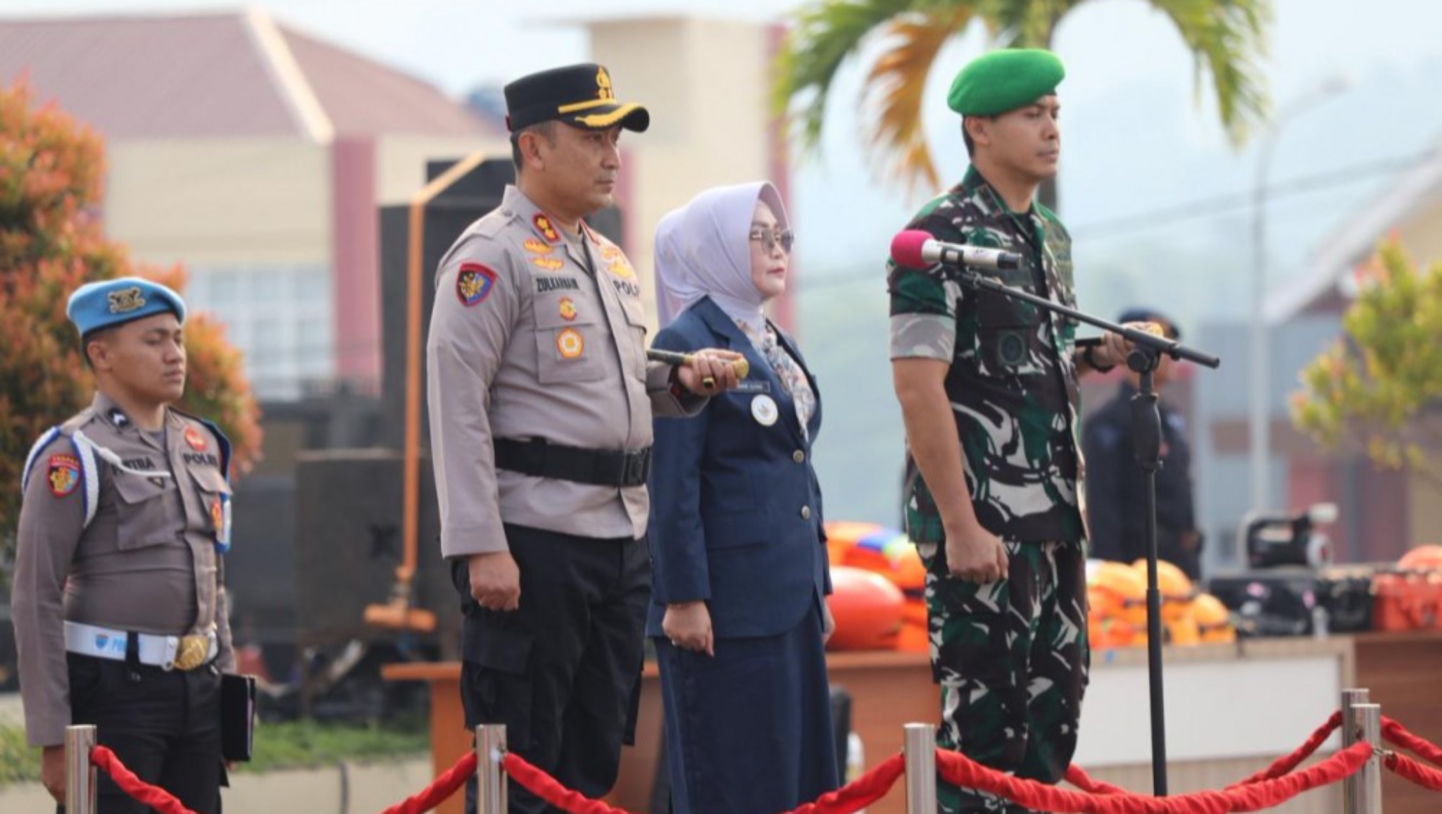 Wabup Morowali Iriane Iliyas Pimpin Apel Gelar Pasukan Operasi Lilin Tinombala 2025