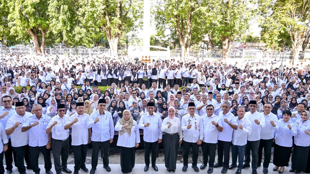Kepala BKD Sulteng Sitti Asma Ul Husnasyah Ikut Apel Perdana di Bulan Ramadhan, Siap Perkuat Pelayanan Publik