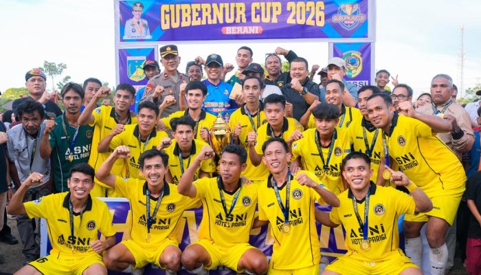 Gubernur Cup Berani 2026 Parimo Berakhir, Anwar Hafid Sebut Sulteng Punya Modal Besar di Sepak Bola