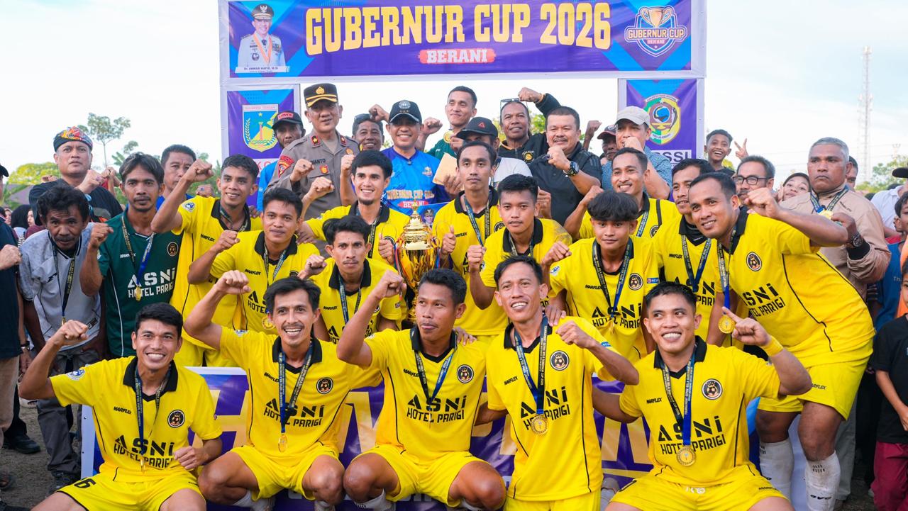 Gubernur Cup Berani 2026 Parimo Berakhir, Anwar Hafid Sebut Sulteng Punya Modal Besar di Sepak Bola