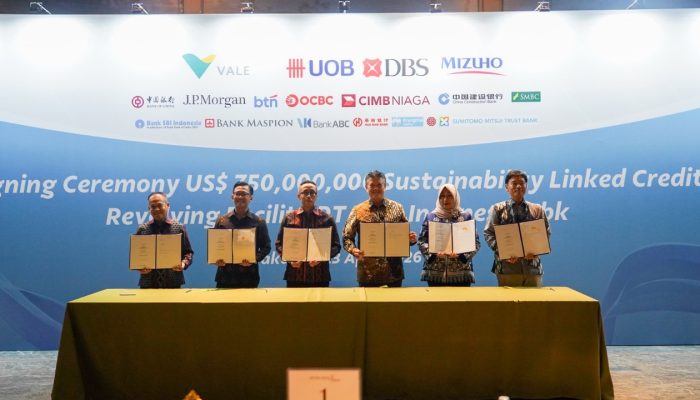 PT Vale Dapat Pinjaman Sindikasi Hampir Rp13 Triliun untuk Genjot Proyek Hilirisasi