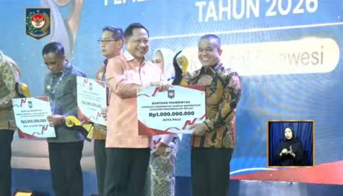 Pemkot Palu Sabet Dua Penghargaan dari Kemendagri di Ajang Pemerintah Daerah Berprestasi Regional Sulawesi 2026