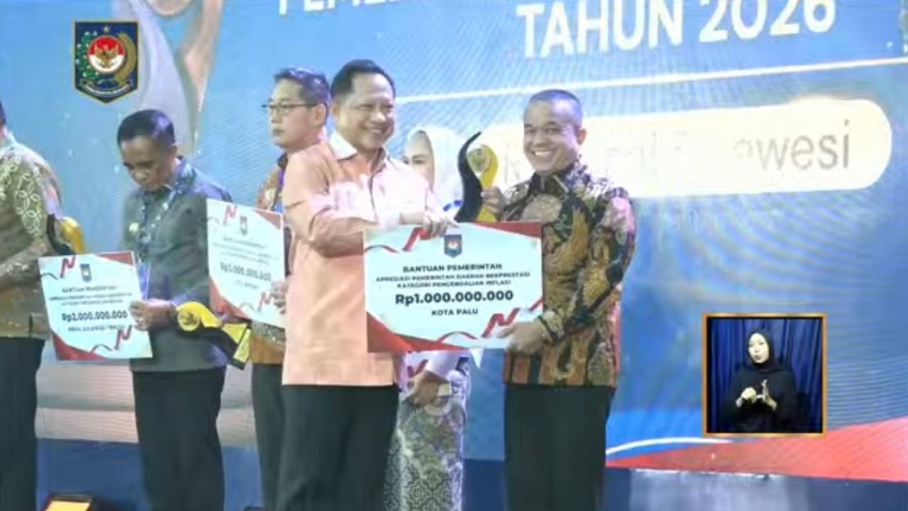 Pemkot Palu Sabet Dua Penghargaan dari Kemendagri di Ajang Pemerintah Daerah Berprestasi Regional Sulawesi 2026