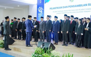 Anwar Hafid Bongkar Formasi Baru Pemprov Sulteng, 40 Pejabat Eselon II dan Fungsional Dilantik