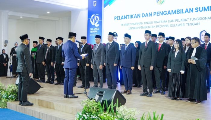 Anwar Hafid Bongkar Formasi Baru Pemprov Sulteng, 40 Pejabat Eselon II dan Fungsional Dilantik